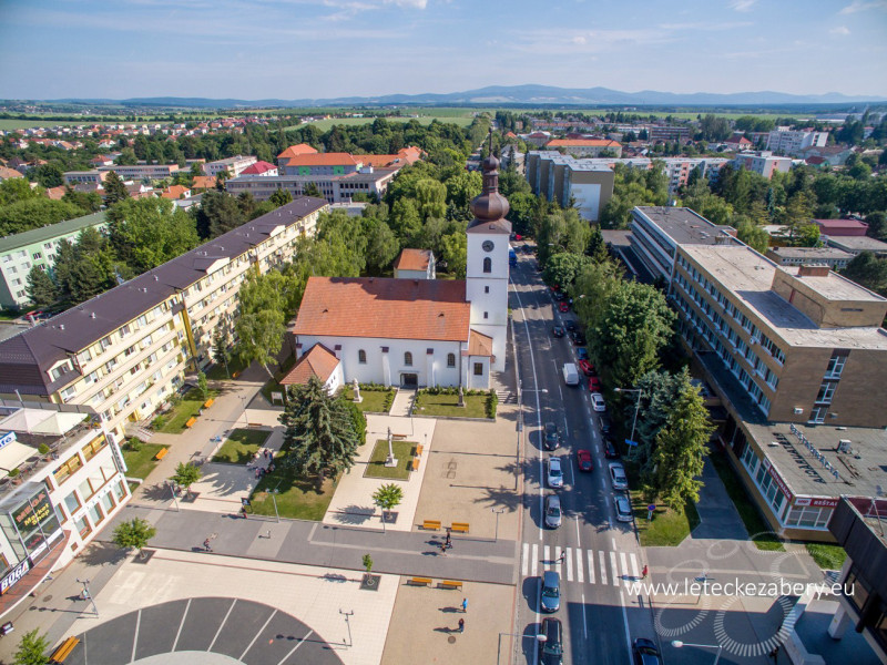 letecké fotografie Senica, námestie