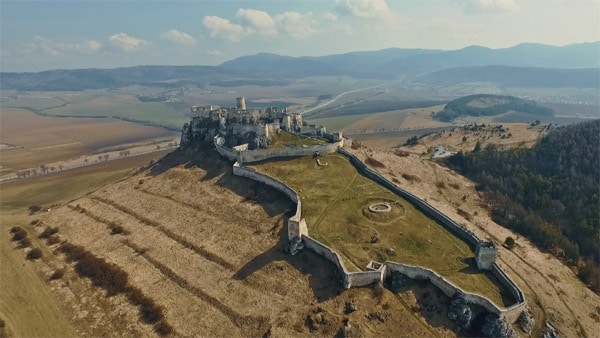 spišský hrad z výšky