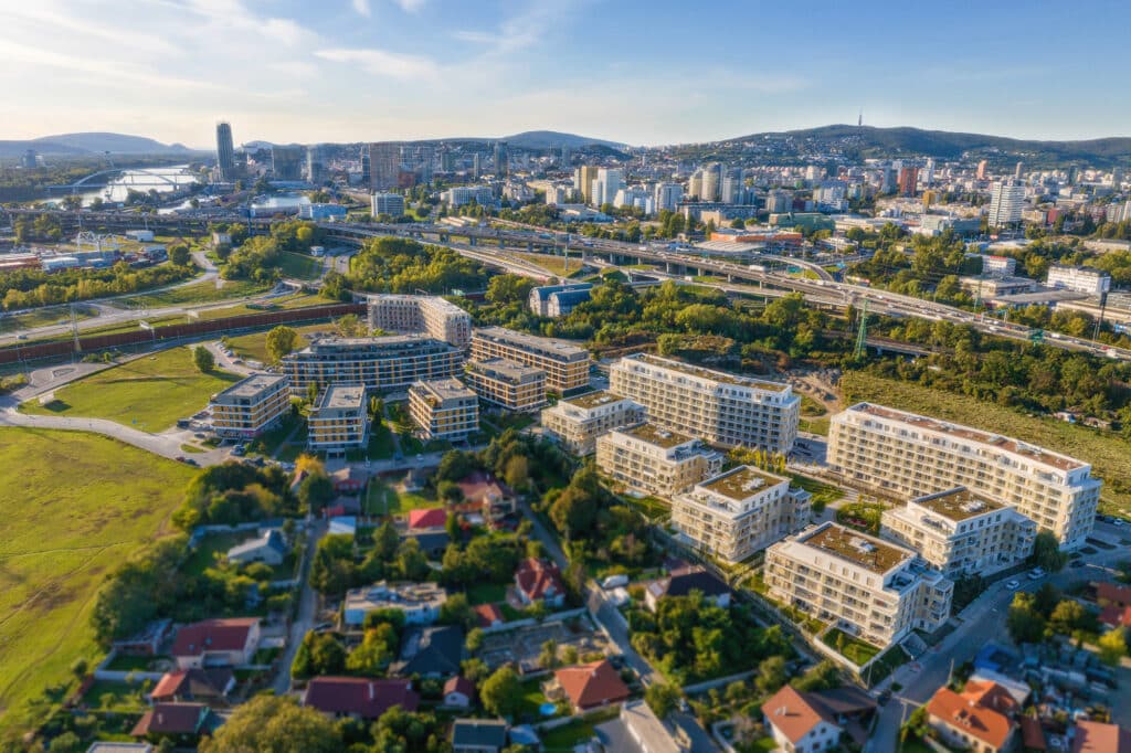 Nový Ružinov letecký záber z dronu Mavic 3 Pro